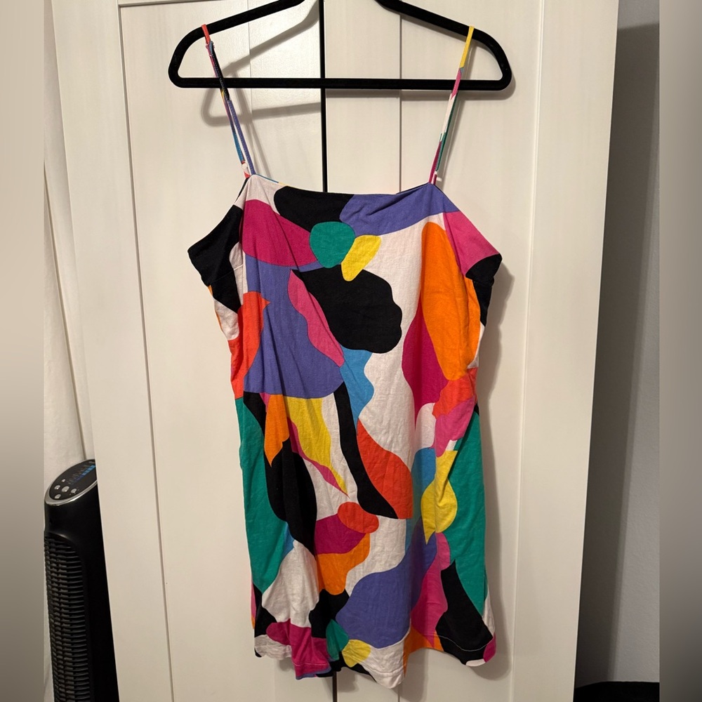 Multi color linen dress